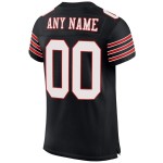 Maillot de football authentique personnalisé en maille noir, blanc et écarlate Maillot de football authentique personnalisé en maille noir, blanc et écarlate